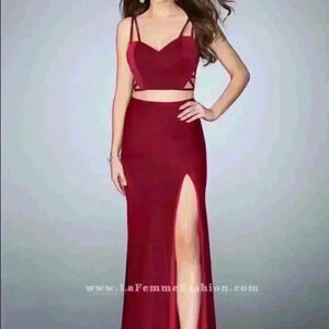 La Femme two piece prom dress